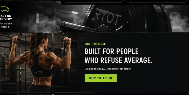 Athlete training in RYOT performance wear